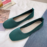 Women's Ballet Flats Knitting Casual Shoes Slip-on Cute Ballerina Not Casual Leather Without Heels Comfortable Free Shipping