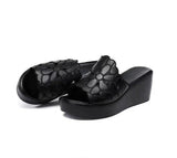 Summer wedges Sandals Thick Bottom High Heel Waterproof  hollow flowers Platform Slippers Fashion women shoes heels slippers