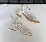 Fashion Design Sandals Women Thick Heel Casual Ladies Open Toe Shoes Sexy Party Sandal Ankle Strap Summer Mujer