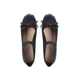 Mary Jane Shoes Women's Shoes Round Toe Plus Size Women's Shoes Bow Silk Satin Ballet Flats  Spring/Autumn Flats Women Shoes