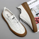 Fashion Vintage Mens shoes Luxury Genuine Leather Casual Shoes men Black outdoor flats New Breathable Sneakers male loafers