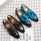 Fashion Business Dress Men's Shoes Classic Leather Men Suits Shoes Slip-On Oxfords Shoes Party tassel designer shoes