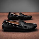 Brand Fashion Summer Style Soft Moccasins Men Loafers High Quality Leather Shoes Men Flats Shoes Casual Big Size Driving Shoes