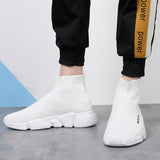 Black Socks Sneakers Men Slip on High Sports Shoes Women Large Size 45 Fashion Unisex Breathable Brand Casual Sneakers Men