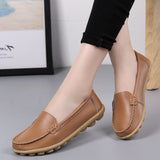 shoes Women Flats Ballet Shoes Woman Cut Out Leather Breathable Moccasins ladies Boat Shoes Ballerina female Casual Shoes