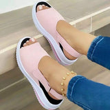 Summer Women's Shoes Platform Sandals Stretch Fabric Fashion Shoes Women Comfort Walking Ladies Sandalias Female Casual Footwear