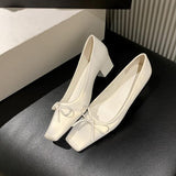 Shoes Women's Heels Summer Sneakers Woman-shoes Fashion Roses Casual Fabric Basic High Square heel Pumps Rubber Leisure Syn