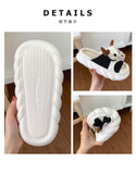 Women's Slippers Summer Four Seasons Indoor Home Sandals and Slippers Cute Cartoon Milk Cow House Slippers Funny Shoes