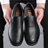 Handmade Men Shoes Genuine Leather Casual Shoes For Men Flat Platform Walking Shoes Outdoor Footwear Loafers Breathable Sneakers