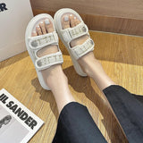 SANR Women Fashion Sandals Summer New Flat  Embroidery Size 35-40 Casual Roman Designer Shoes Platform Sandal