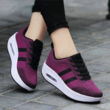 Sneakers Women's Sports Shoes Mesh Breathable Platform Tennis Casual Slip-On Ladies Walking Vulcanized Shoes Zapatillas Mujer