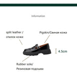 Spring/Summer Women Shoes Round Toe Thick Heel Shoes Women Platform Shoes Women Split Leather Sandals Solid Casual Shoes