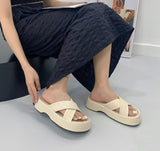 Summer Open Toe Women Slippers Fashion Ladies Casual Platform Flat Heel Outdoor Beach Slides Shoes Flip Flops