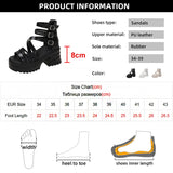 Women's Fashion Ankle Strap Wedges Sandals Platform Chunky Heel Sandals for Women Summer Thick Bottom Gladiator Shoes Woman