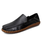 Genuine Leather Men Loafers Cow Leather Casual Shoes For Man Soft Spring Moccasins Plus Size 38-48 Tenis Masculinos