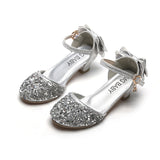 Baby Girl Shoes Princess Fashion Sequins Low Heel Summer Girls Sandals Cute Bowknot Kids Girls Party Shoes size 26-35