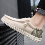 New Men Casual Shoes Fashion Soft Canvas Shoes Breathable Men's Walking Flat Sneakers Outdoor Light Men's Shoes Vulcanize Shoes