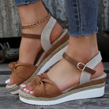 Women's Espadrilles Platform Sandals Casual Ankle Strap Wedge Sandles for Women Summer Thick Sole