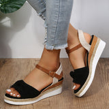 Wedge Sandals for Women Summer Peep Toe Non Slip Gladiator Shoes Woman Fashion Bowtie Platform