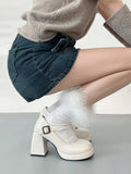 Spring Autumn Mary Jane shoes New Chunky heels Lolita shoes college girls high heels retro platform shoes Women sandals