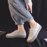 Pofulove Square Toe White Tennis Women's Shoes Fashion Design Offers Free Shipping Sneakers