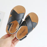 Toddlers Boys Girls Sandals Summer Children Beach Shoes Kids Fashion Sandals Cross-tied Anti-sliperry Soft Simple New Hot