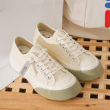 Spring New Retro Canvas Shoes Female Students Classic Wild Korean Thick-soled Horseshoe Shoes Street Clapper Shoes