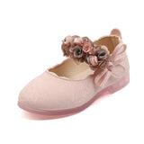 Girls Leather Shoes Autumn Fashion Flower Kids Princess Shoes Flat Heels Floral Little Girl Shoes Size 22-31