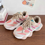 Women Summer Shoes Design Women's Vulcanized Shoes 41 42 Lovely Pink Girls Sports Shoes Fashion Chunky Sneakers Female