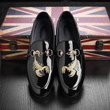 Men's Casual Leather Shoes Classic Slip-on Loafers Mens Driving Moccasins Men Embroidery Party Wedding Flats  Sizes 38-48