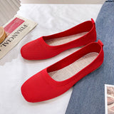 Women's Ballet Flats Knitting Casual Shoes Slip-on Cute Ballerina Not Casual Leather Without Heels Comfortable Free Shipping