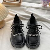 Winter Shoes Women Clogs Platform Oxfords All-Match Loafers With Fur Round Toe British Style Casual Female Sneakers Creepers Lea