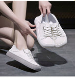 Pofulove Square Toe White Tennis Women's Shoes Fashion Design Offers Free Shipping Sneakers