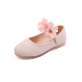 Girls Leather Shoes Autumn Fashion Flower Kids Princess Shoes Flat Heels Floral Little Girl Shoes Size 22-31